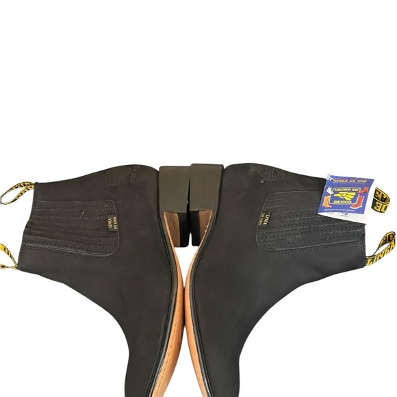 Linea De Oro Botin Tacon, Oil Leather/suede/piel Graso (black/negra)size 8 men - Picture 7 of 15